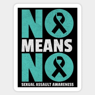 No Means No Sexual Assault Awareness Sticker